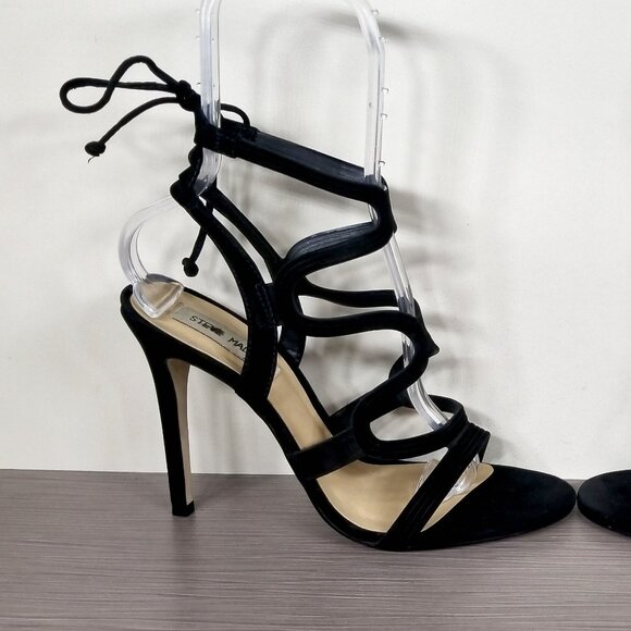 Steve Madden 'Ava' Sandal, Black Suede, Womens Size 10 M - Picture 7 of 12